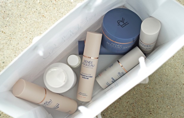 Renee Rouleau skincare products in a bag