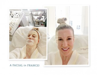 Renee Rouleau getting a facial