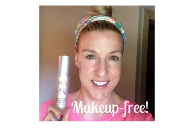 Renee holding Renee Rouleau's advanced resurfacing serum