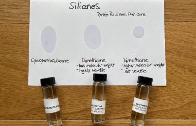 demonstration of silicones causing breakouts
