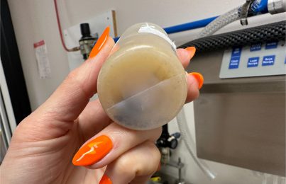 Mold growing in a sample of a skincare product